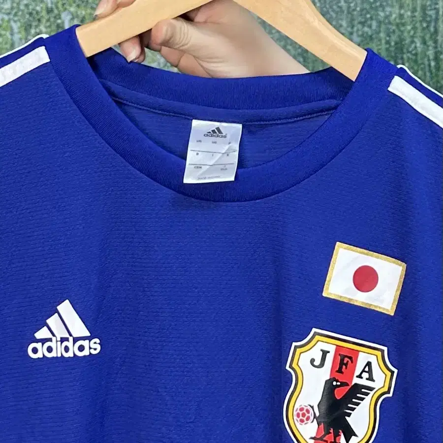 아디다스 블루 JFA 유니폼 반팔 L