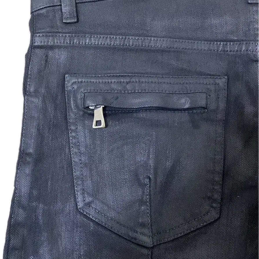 Balmain 12SS waxed Coated Jean