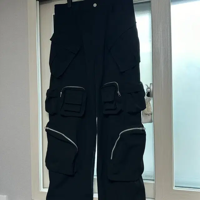 2) Nonnod Mechanic Cargo Pants Black