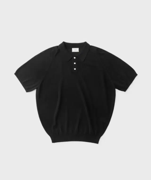 어나더오피스 Volume Silk knit Polo (Black) 01