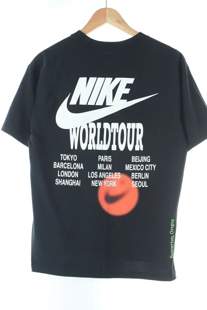 (S) Nike Short Sleeve T-Shirt Black Double Swoosh - D7D1