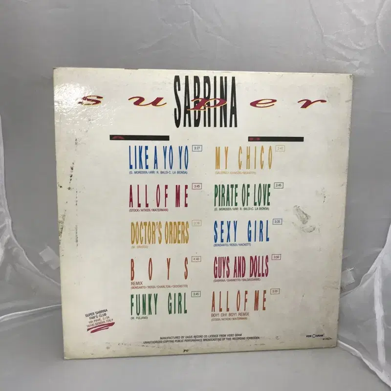 SABRINA LP / AA2326