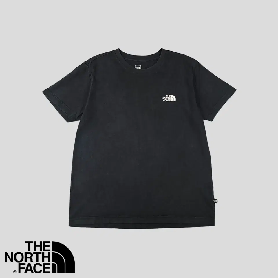 The North Face Pigment Black White Logo Printed Cotton100 Regular Fit Short Sleeve Tee