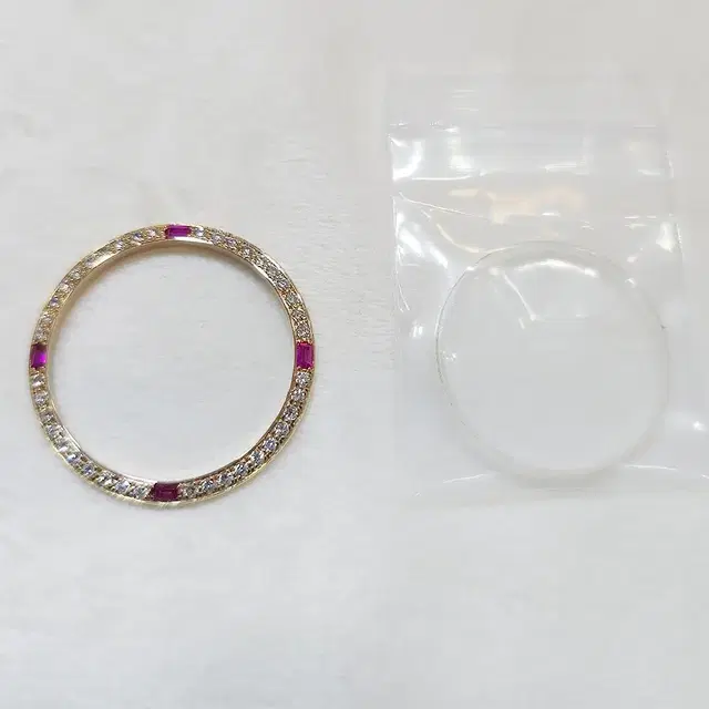 롤렉스 36mm 용 베젤+젠더 (18K, 다이아몬드, 루비)