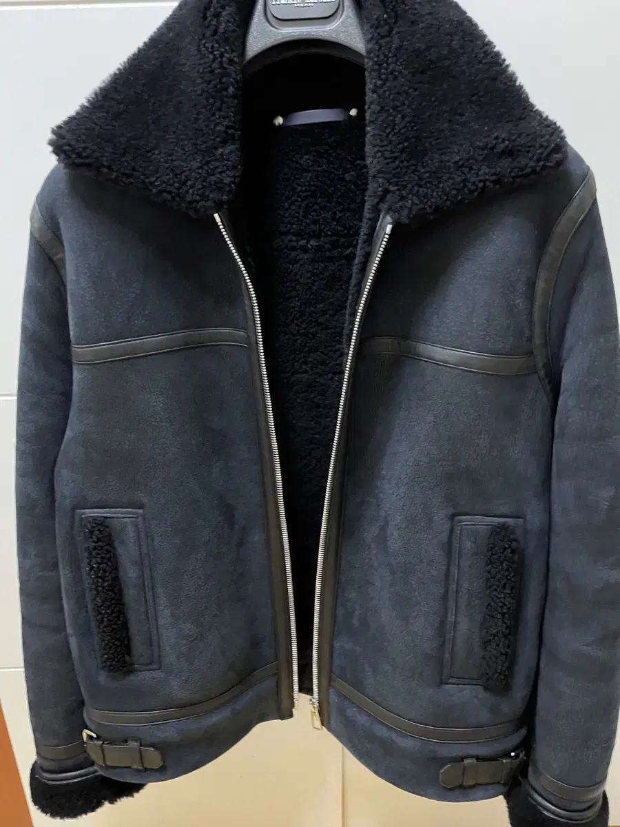 PS Poulsmith Navy Real Fleece Shearling Mustang (L) 102