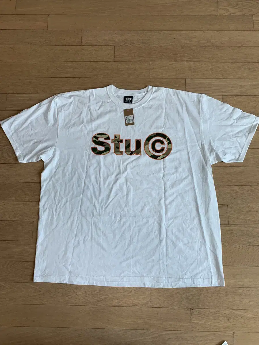 [XXL] stussy stussy stu C camo short sleeve t-shirt white