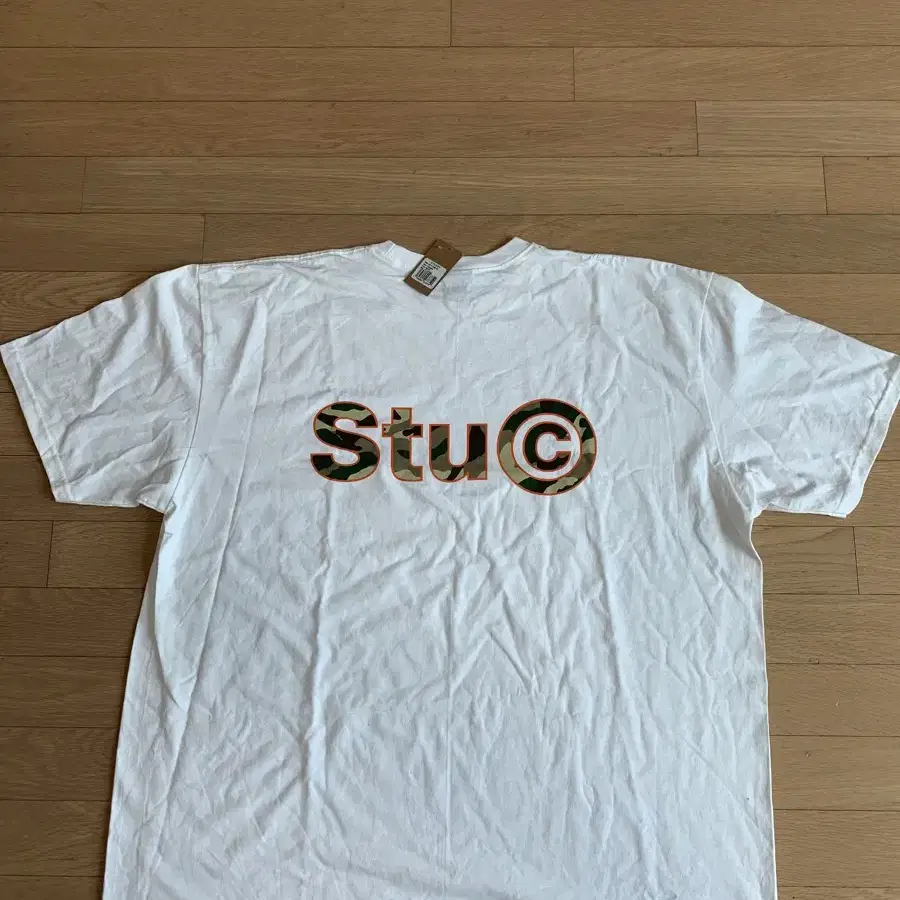 [XXL] stussy 스투시 stu C 카모 반팔 티셔츠 흰색