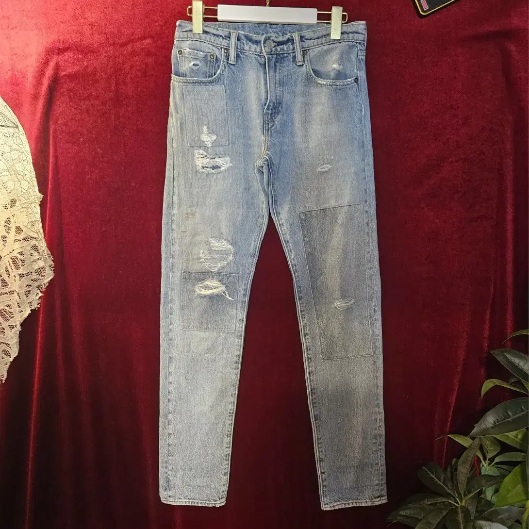 LEVI'S 리바이스512 워싱 패치 포인트 데님 30size(수선X)