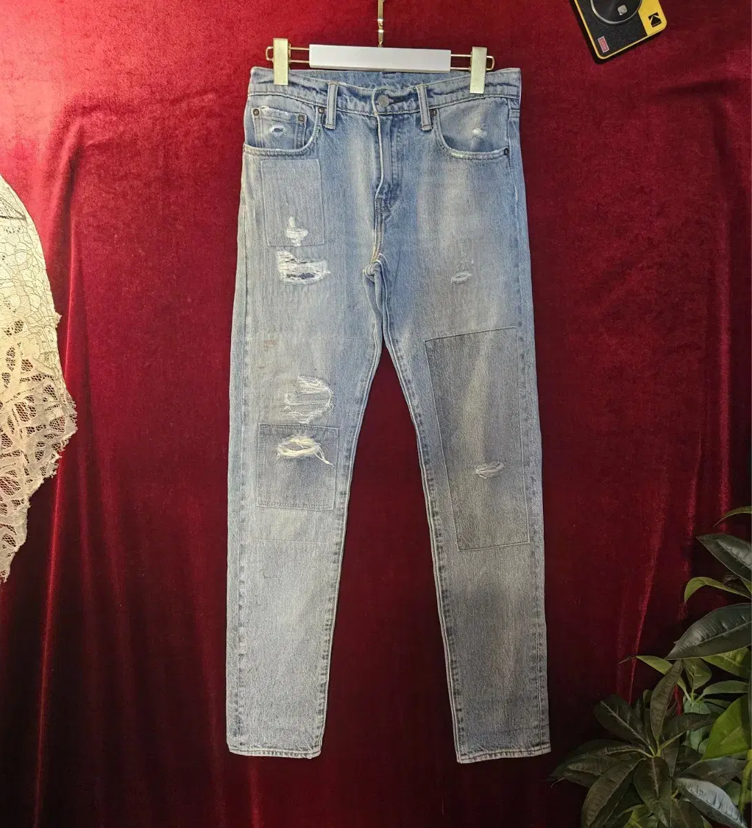 LEVI'S 리바이스512 워싱 패치 포인트 데님 30size(수선X)