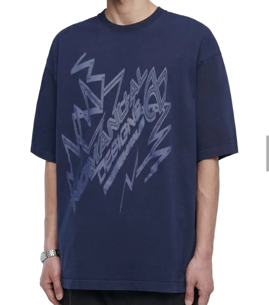 THUNDER LOGO T-SHIRT - DARK NAVY (sizeM)