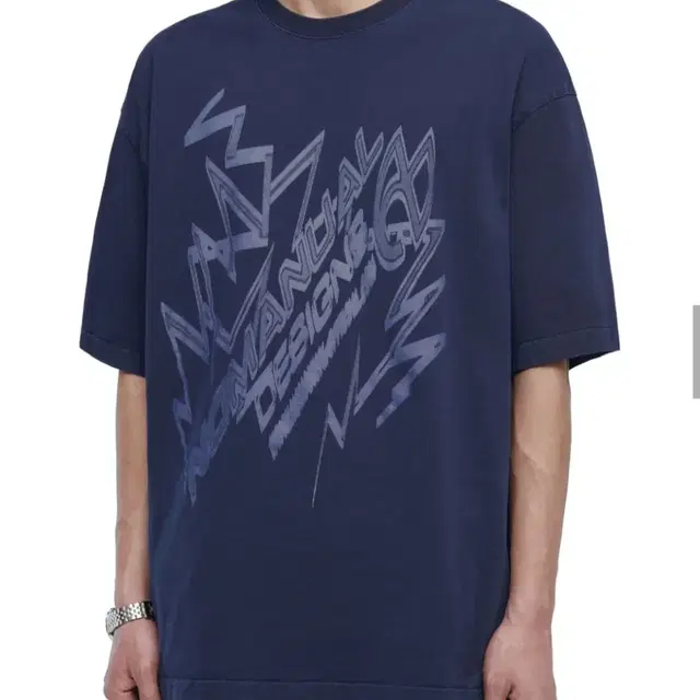 THUNDER LOGO T-SHIRT - DARK NAVY (sizeM)