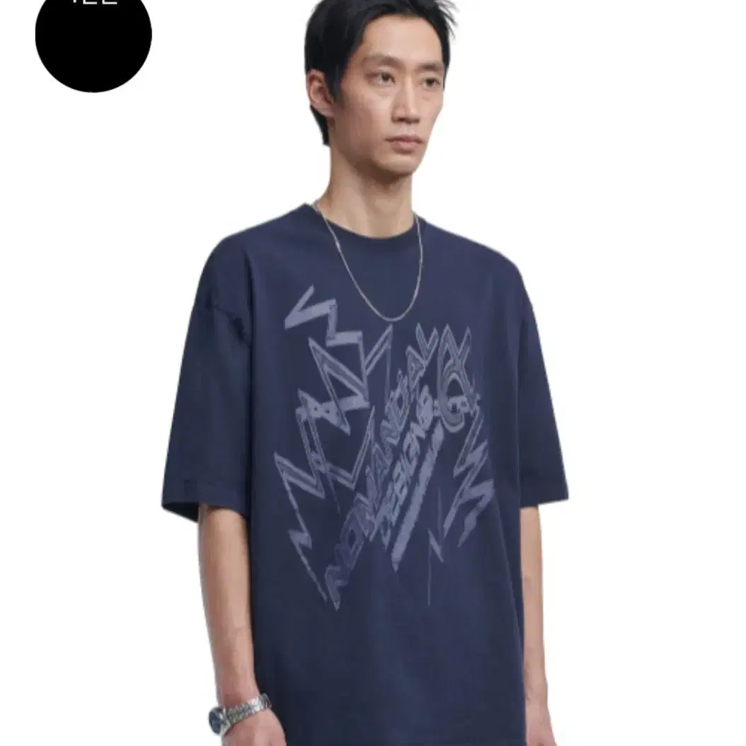 THUNDER LOGO T-SHIRT - DARK NAVY (sizeM)