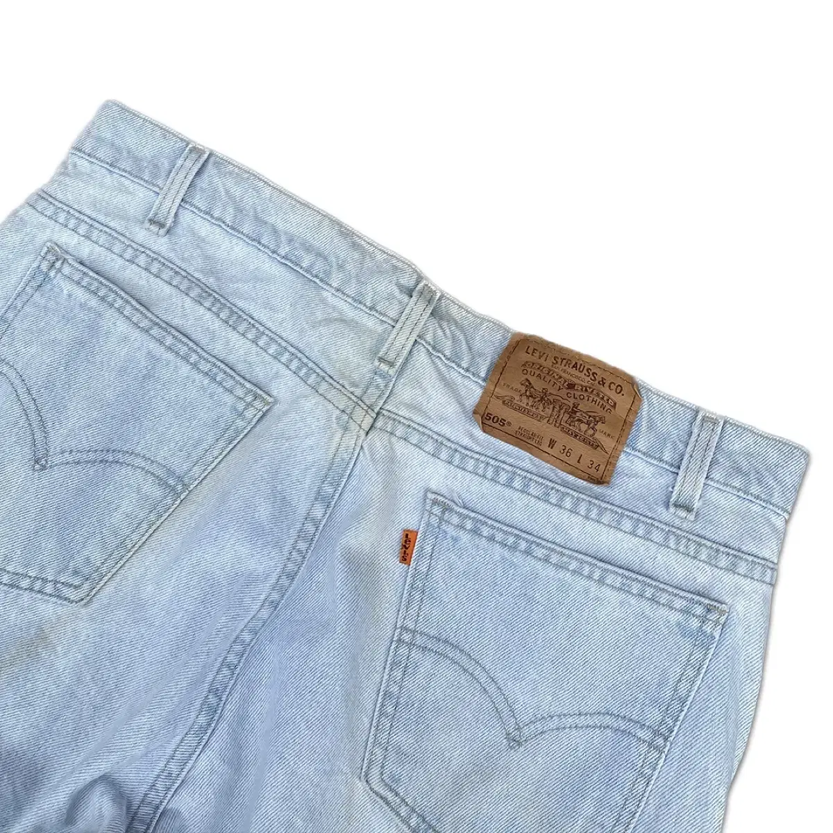 90s Levis 505 Faded Orange tab Jean