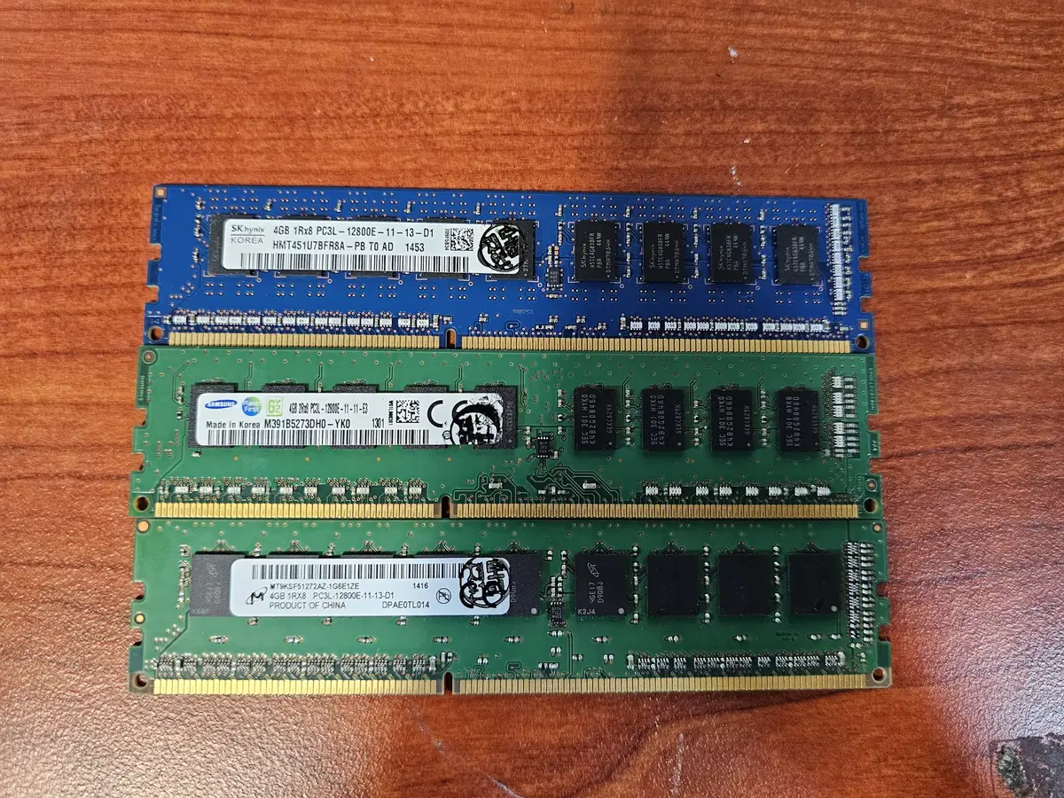 DDR3L 12800E 4G 서버용 메모리 판매합니다