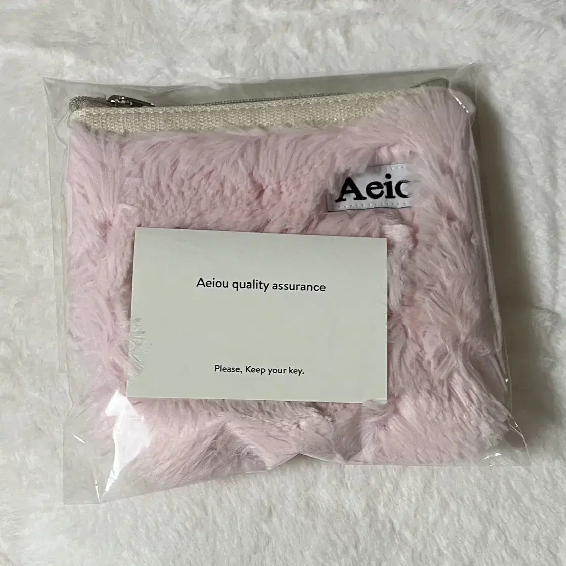 (새상품) 아에이오우 Pink Cotton Candy 파우치 aeiou