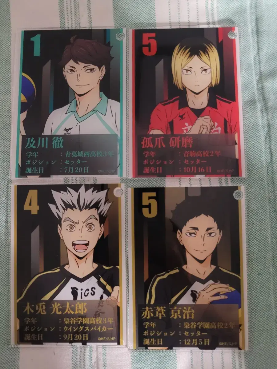 Haikyuu Oikawa Kenma Bokuto Akaashi Profile Acrylic Card