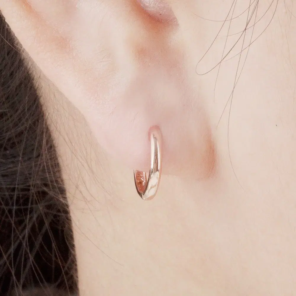 14k 기본 원터치 링 귀걸이 9.5mm 18k