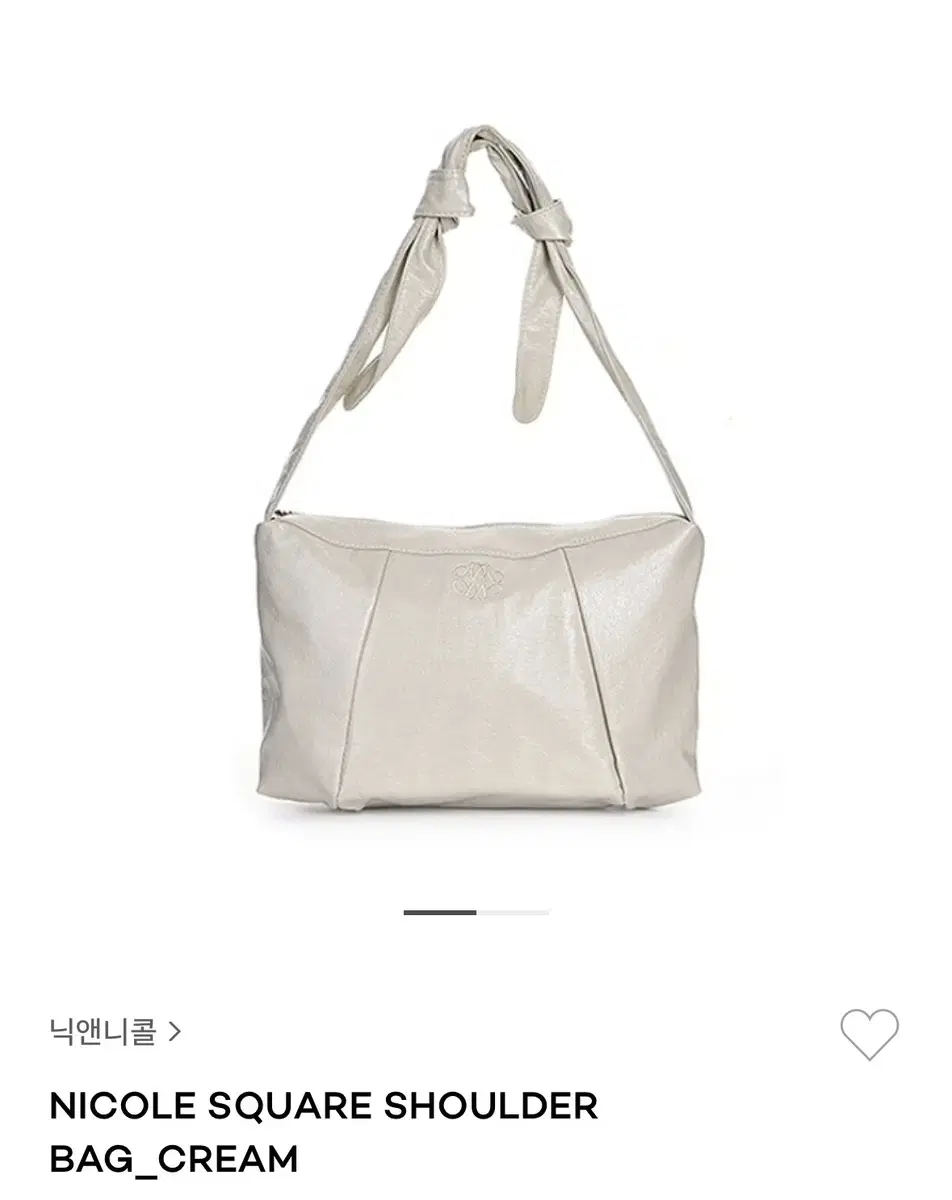 NICK NICOLE SQUARE SHOULDER BAG_CREAM