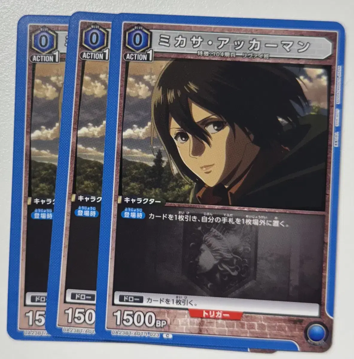 Attack on Titan Union Arena Booster Pack kard Mikasa C