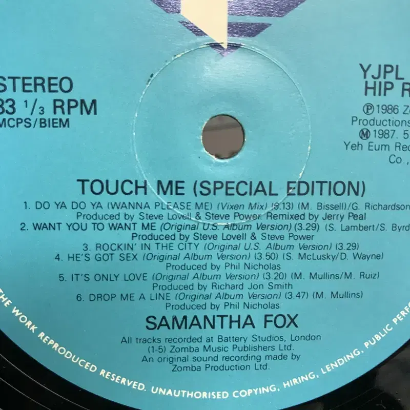 SAMANTHA FOX LP / AA2416