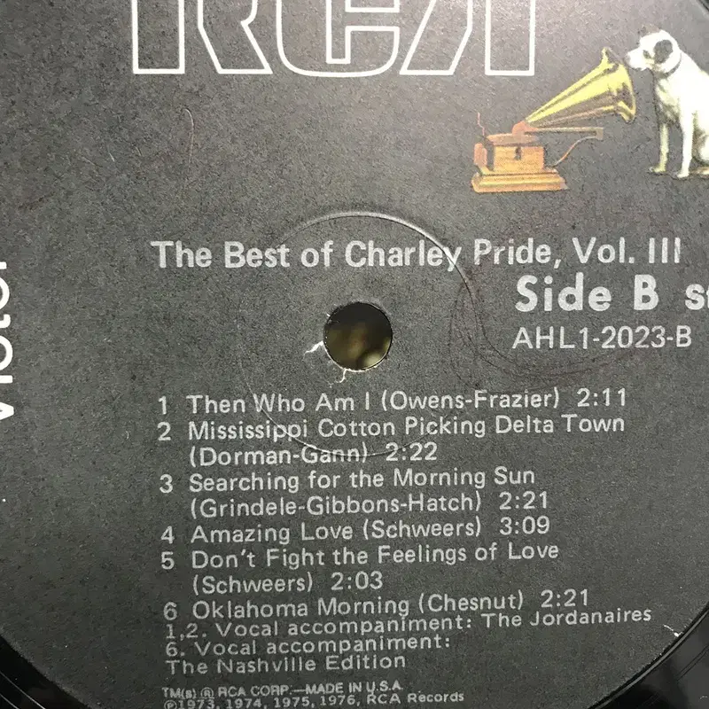 THE BEST OF CHARLEY PRIDE LP / AA2423