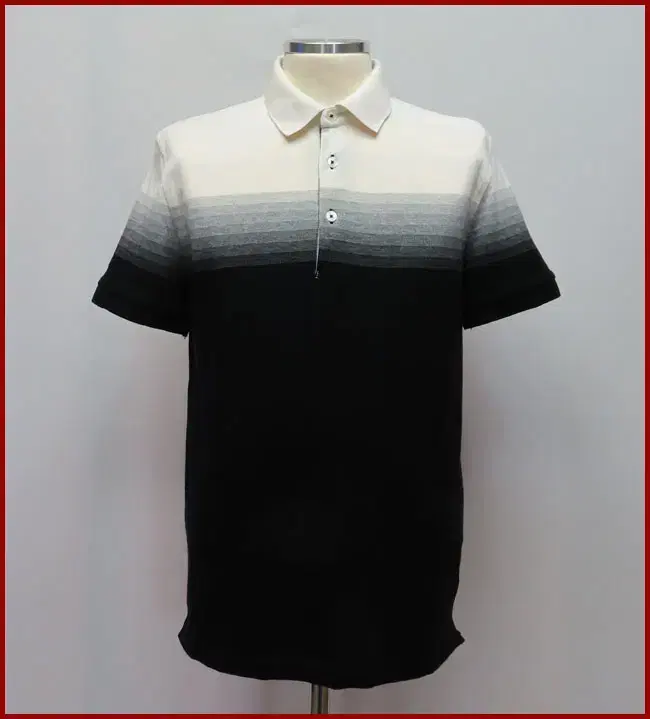 Hugo Boss/Black short-sleeved T-shirt/95 size/button-up (C-5)