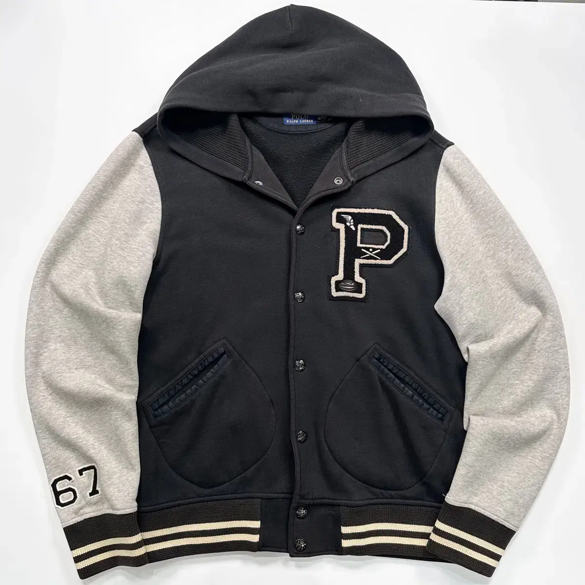 Polo Letterman Hooded Jacket