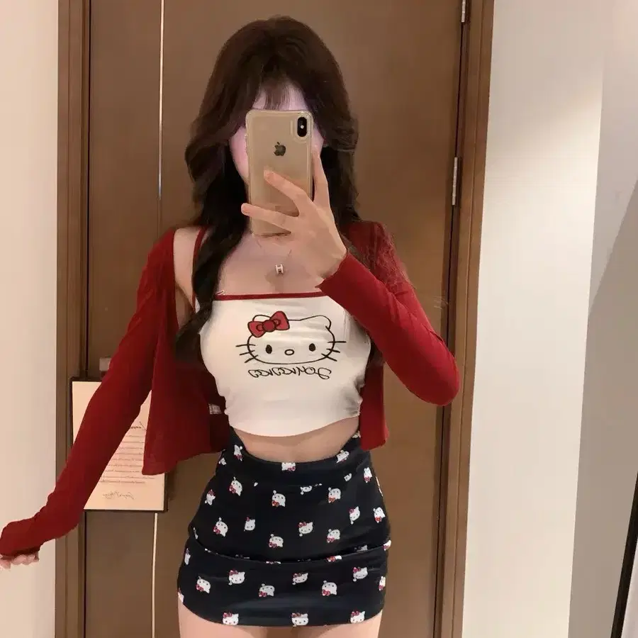 Hello kitty나시 치마 세트 새상품 국내배송 판매