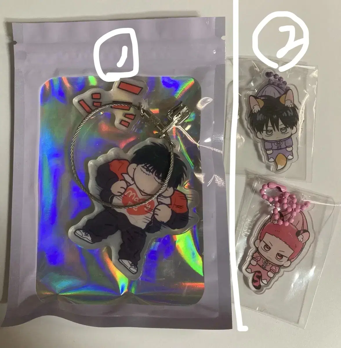 Bulk individual)SLAM DUNK Lew Hana Tae Woong Baekho keyring Sell at cost