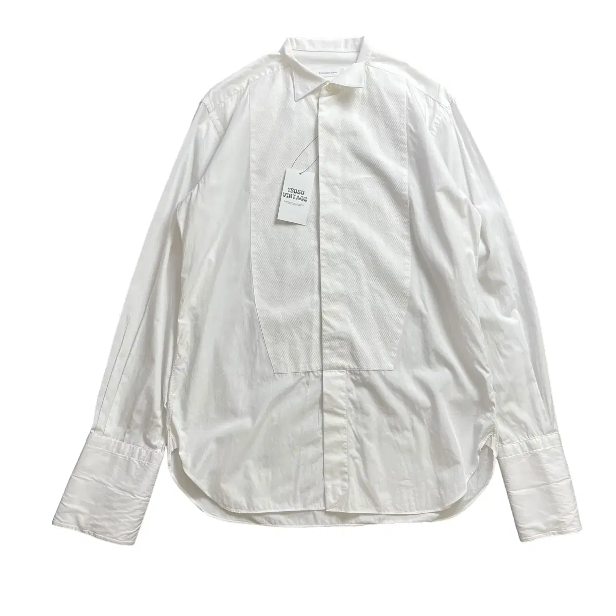 Ermenegildo Zegna White Hidden Button Regular Fit Long Sleeve Shirt