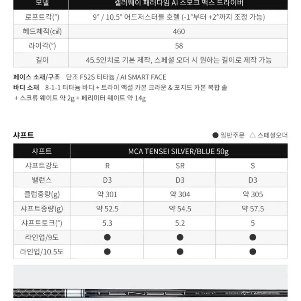 캘러웨이 패러다임 Ai 스모크 맥스 신형 드라이버