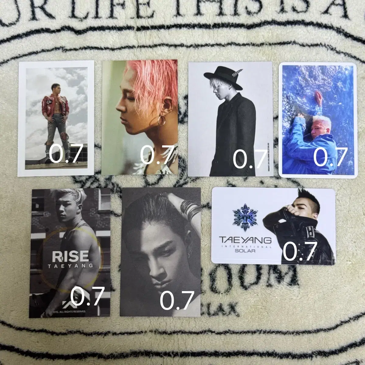 taeyang video photocard made alive photocard family card