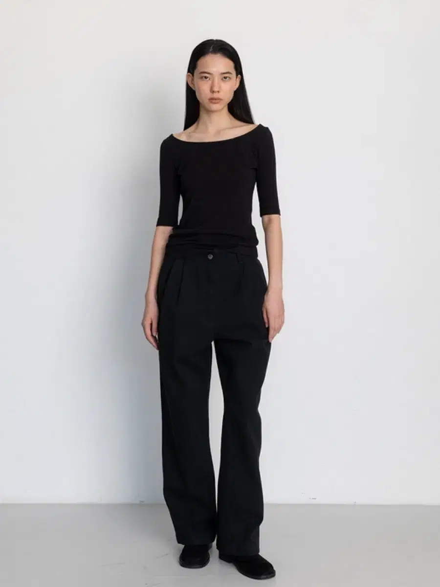 Le917 BACK BUCKLE WIDE PANTS 36 새상품