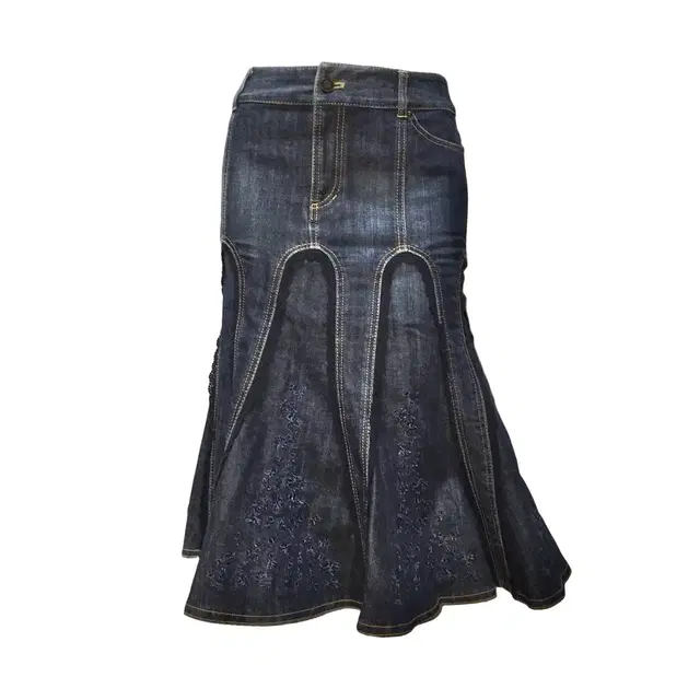 Vintage mermaid denim skirt