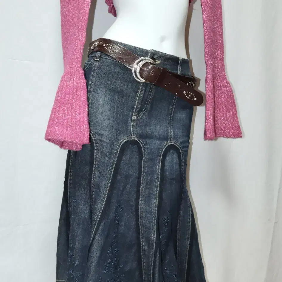 Vintage mermaid denim skirt