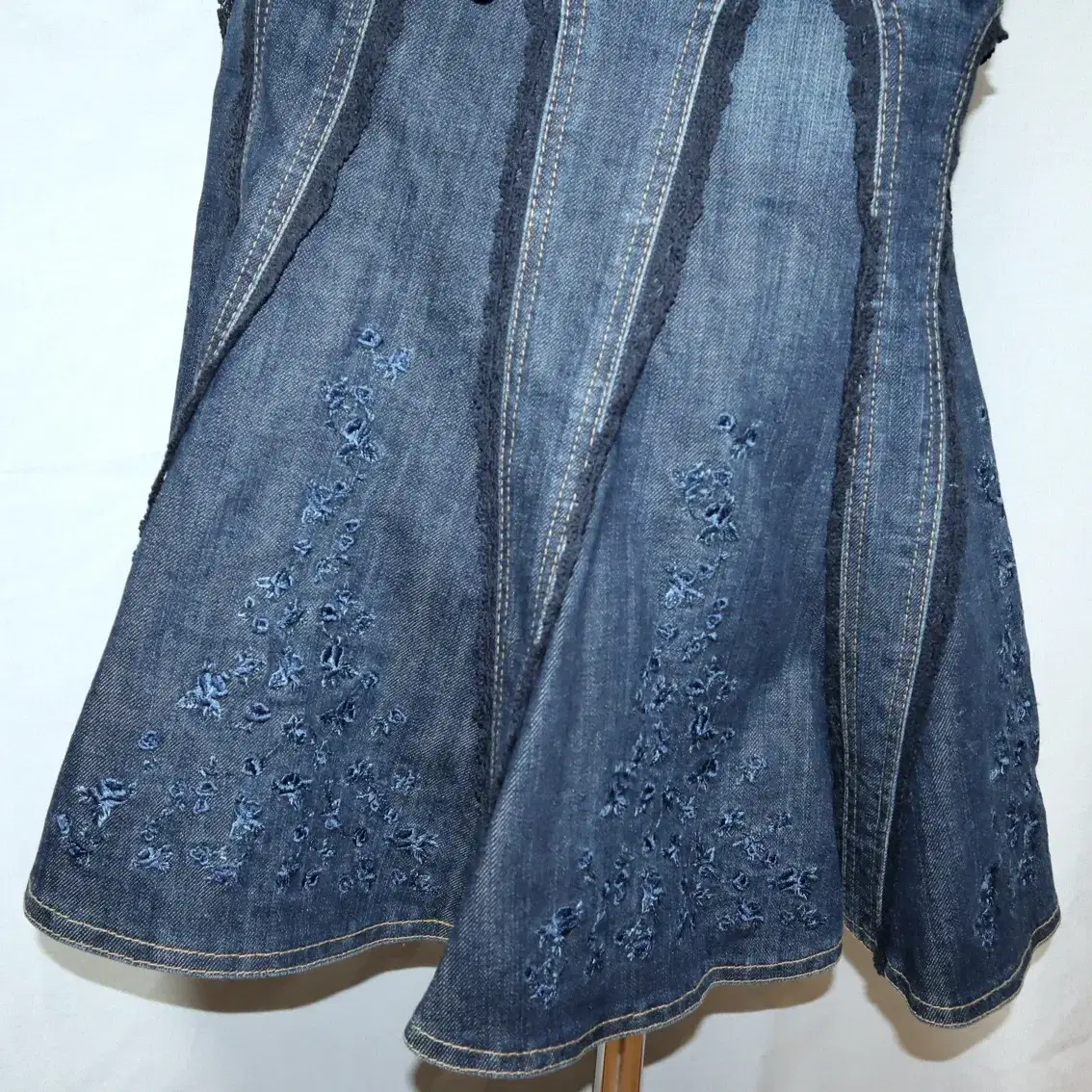 Vintage mermaid denim skirt