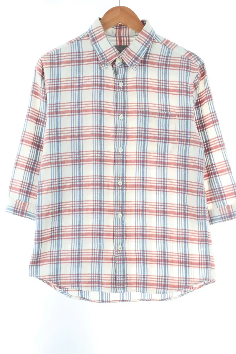 (L) Custom Melrose Short Sleeve Shirt Southern Check Linen Ma Amekaji-D9BC