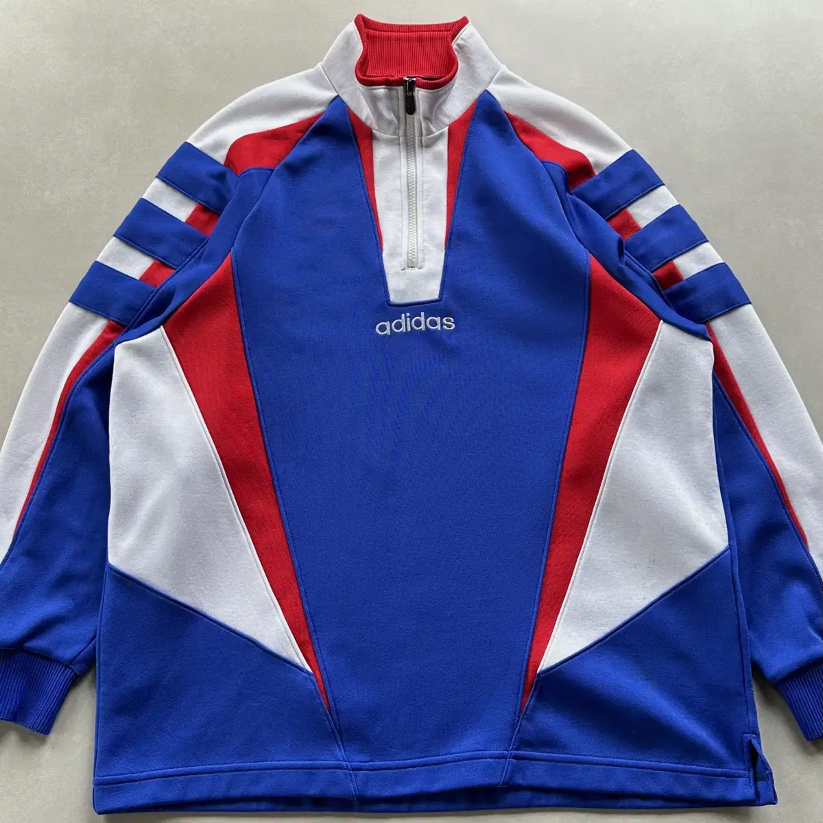 [L]Adidas 90s Old School Vahn Zip Up Track Top Jersey