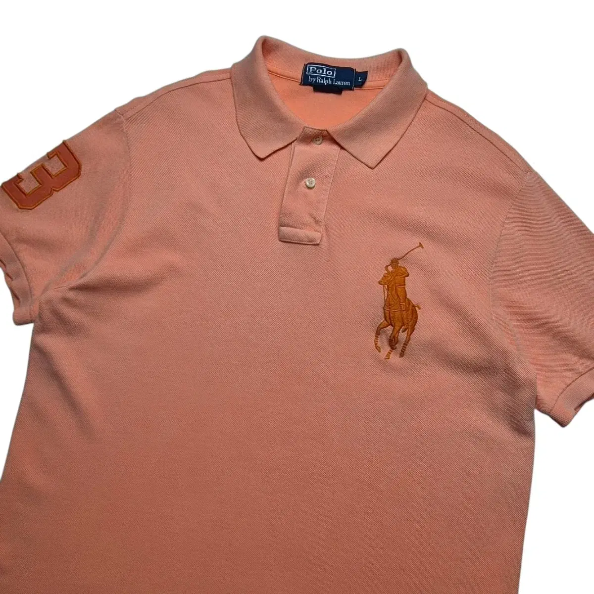 [L] Polo Ralph Lauren Big Pony short-sleeve kara T-shirt