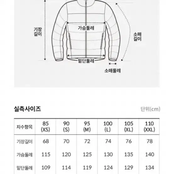 노스페이스 티볼에어 숏패딩 100 L