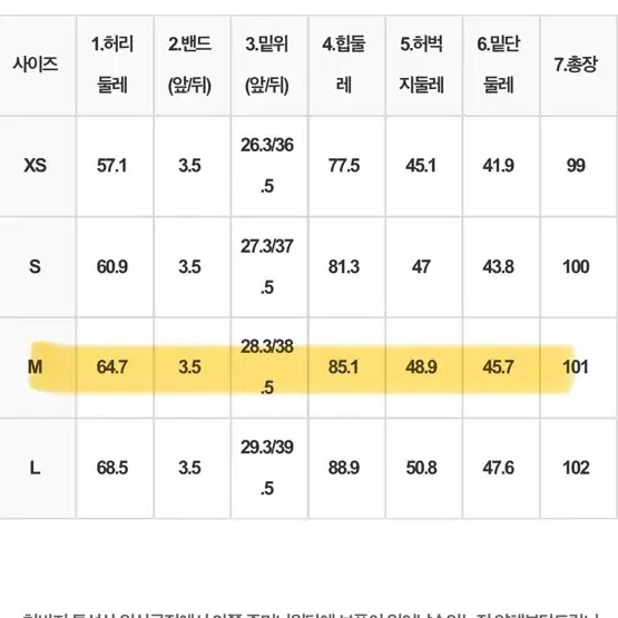 카인다미 골반뽕 연중청 청바지 M사이즈 (기장수선함)