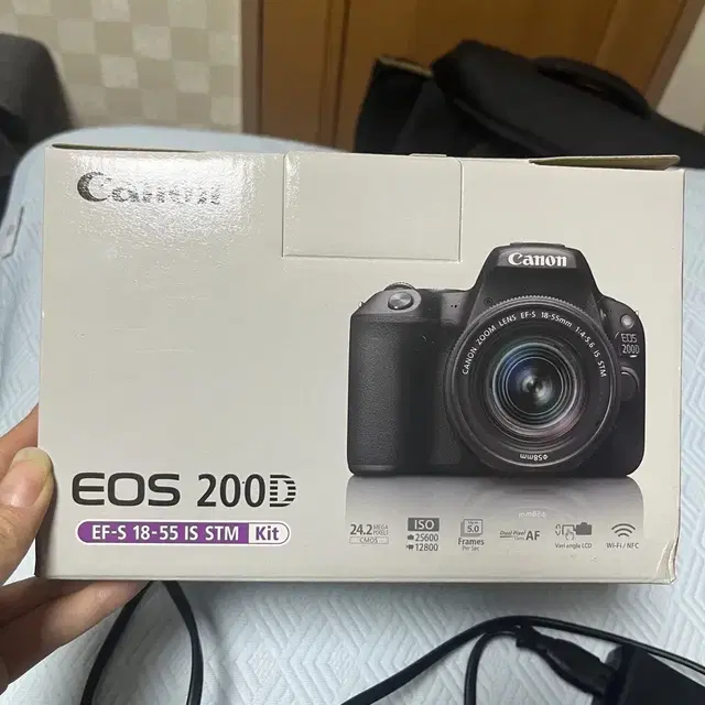 캐논 200d+기본렌즈+단렌즈+가방+충전기 등