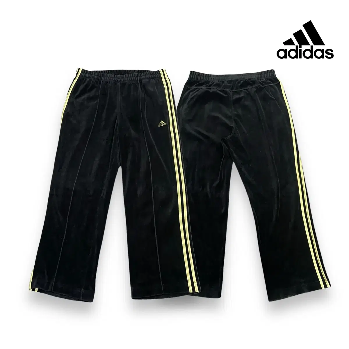 Adidas Velour Black and Keum Lania Track Pants