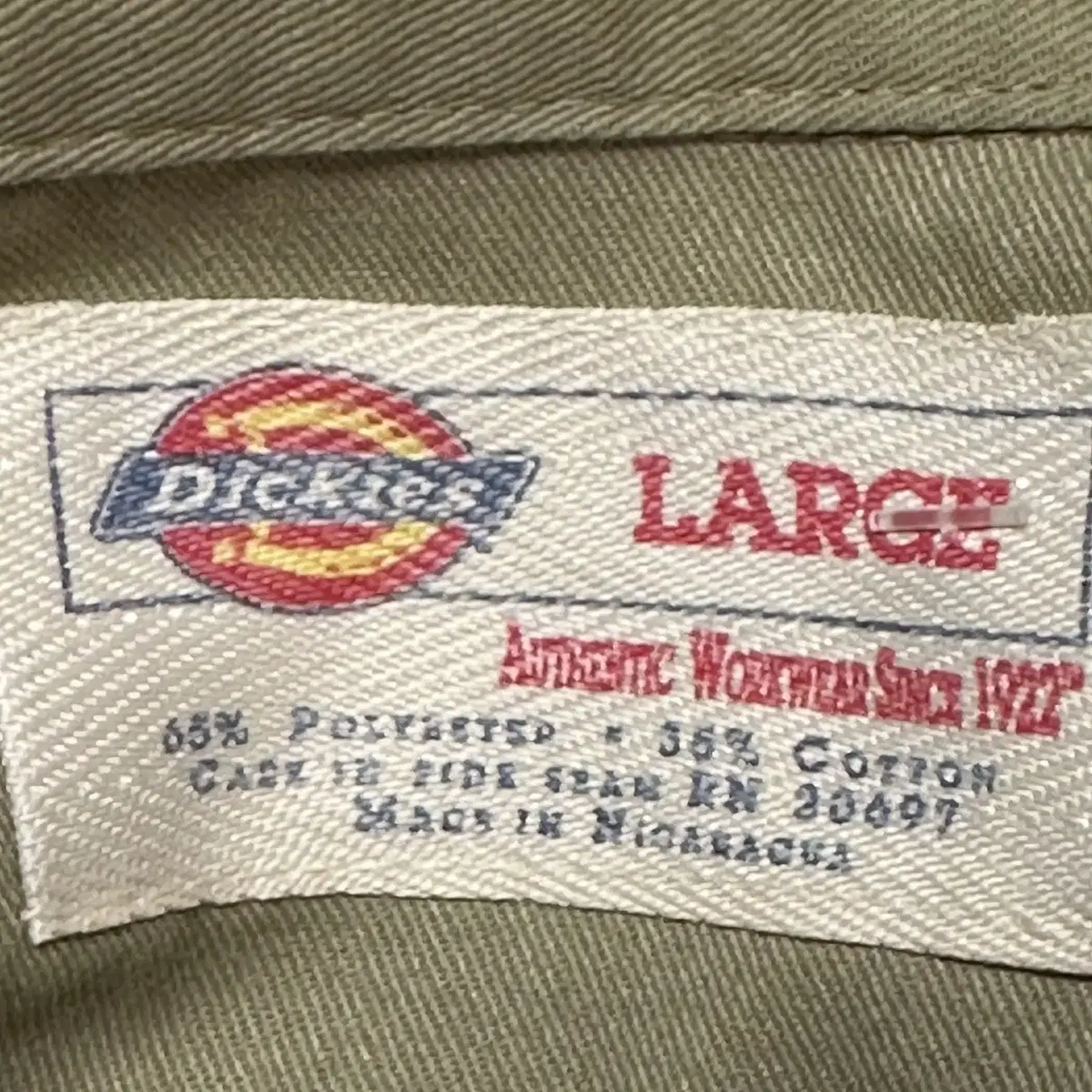 (END) 디키즈 dickies 멀티 포켓 패치 워크 반팔셔츠 베이지 L