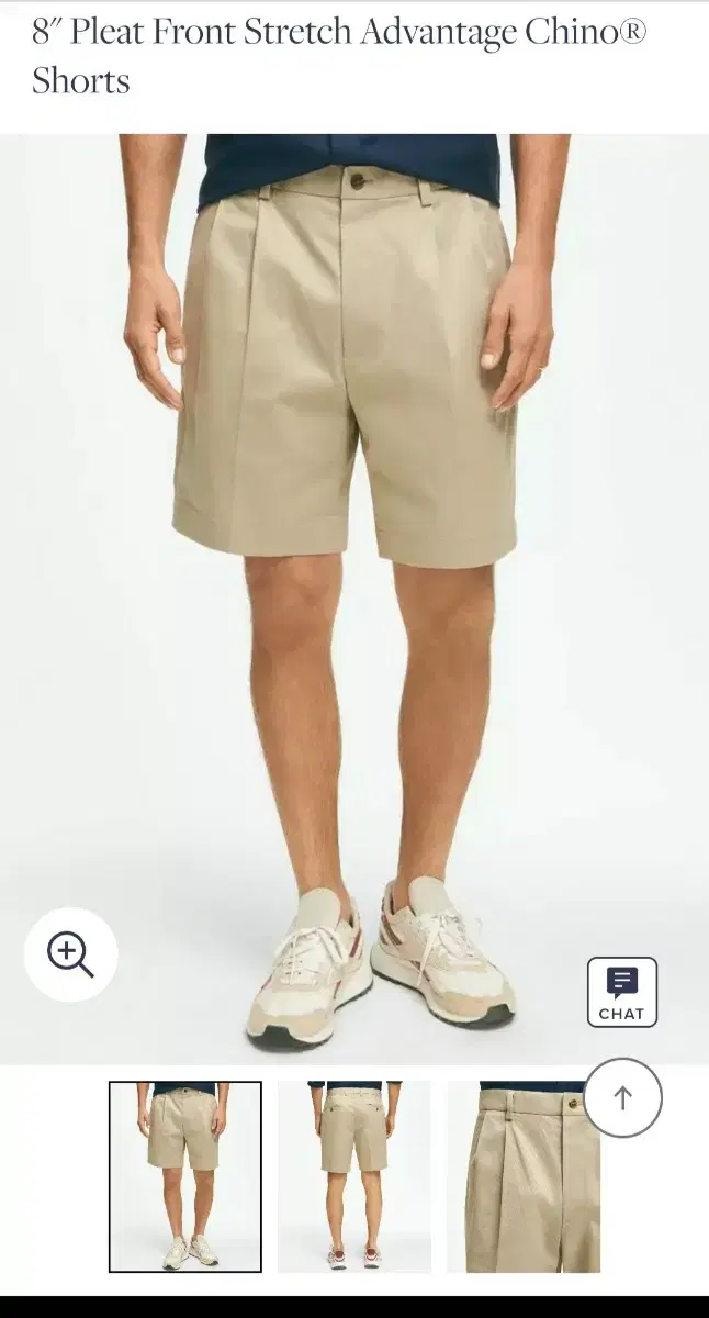 New) Brooks Brothers Pleated Front Stretch Chino Shorts Vahn Khaki