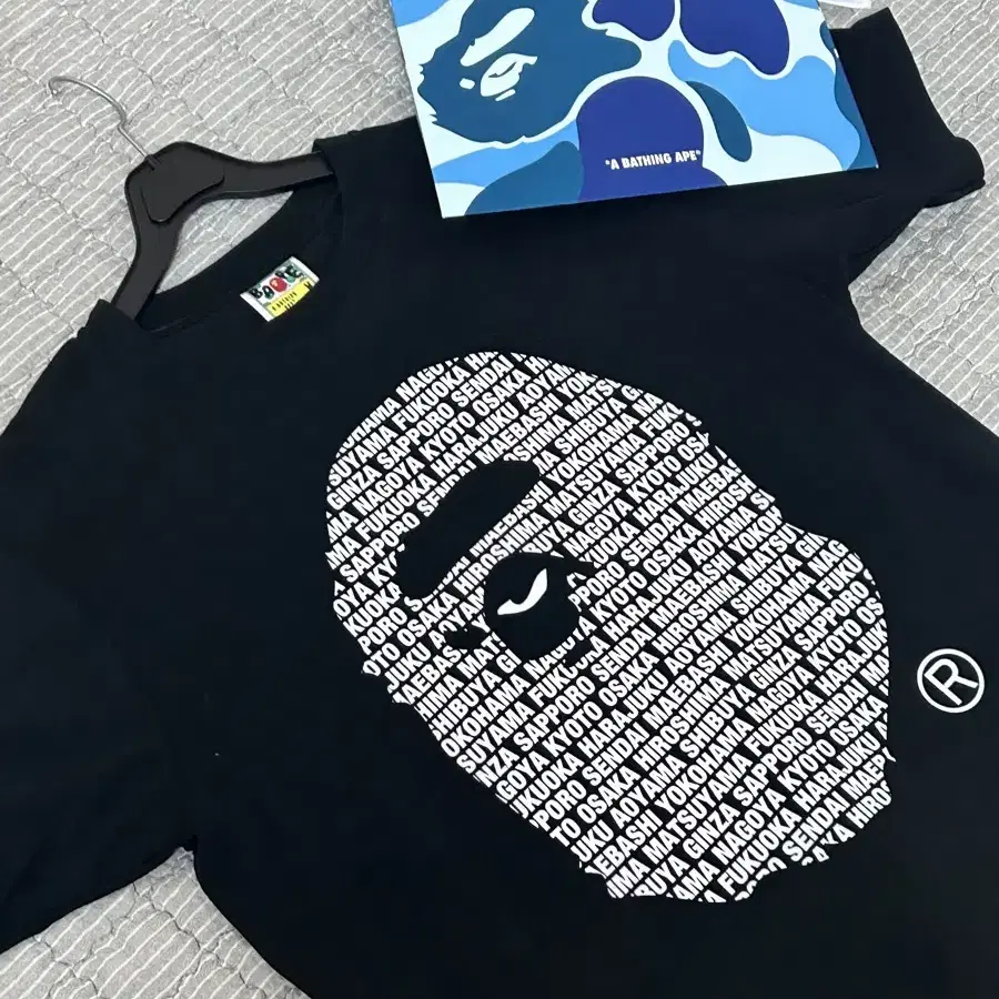 BAPE 반팔 베이프 재팬 에이프 헤드 티셔츠 블랙 M