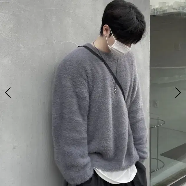 디서먼트 니트 Snow heavy mohair sweater