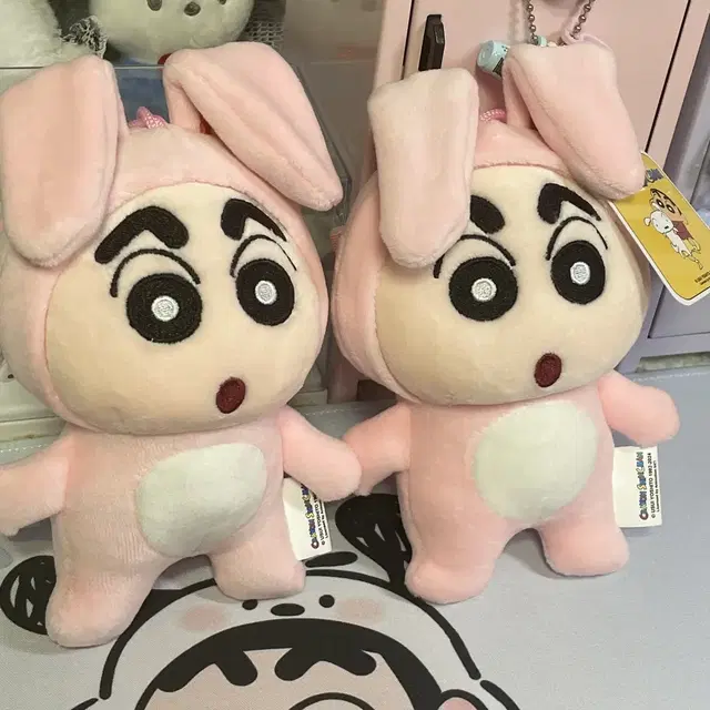 [정품 짱구 토끼 인형] 새상품 15cm 짱구 인형 열쇠고리 유리토끼