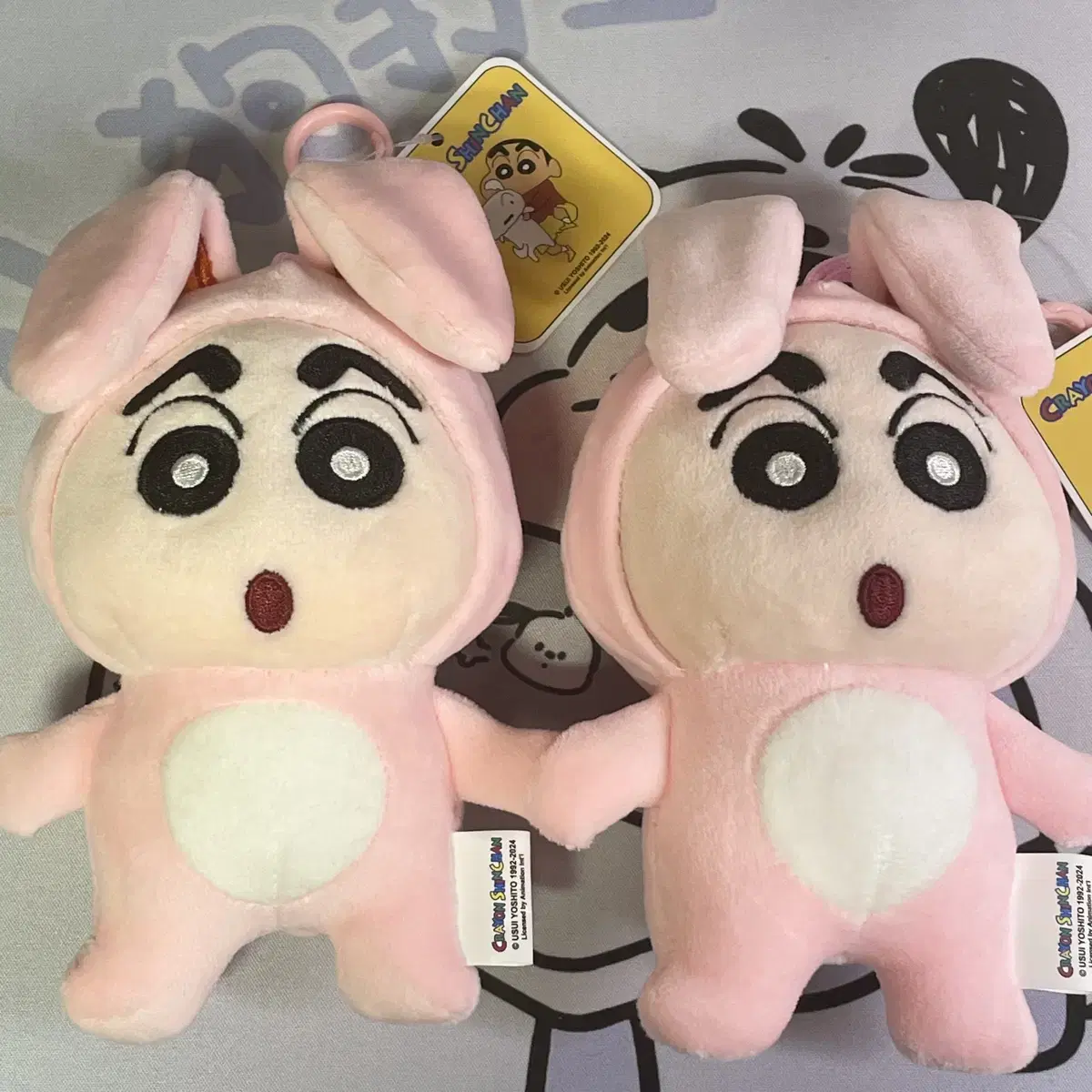 [정품 짱구 토끼 인형] 새상품 15cm 짱구 인형 열쇠고리 유리토끼