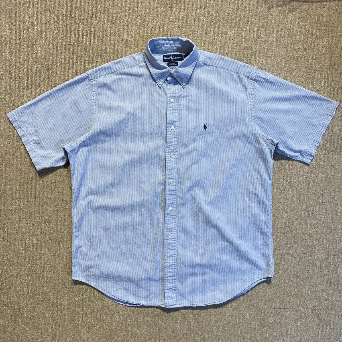 Polo seersucker cotton vahn shirt